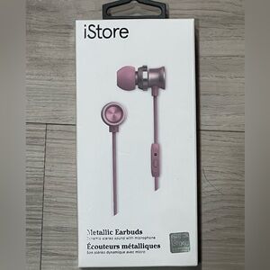Metallic Earbuds - Pink